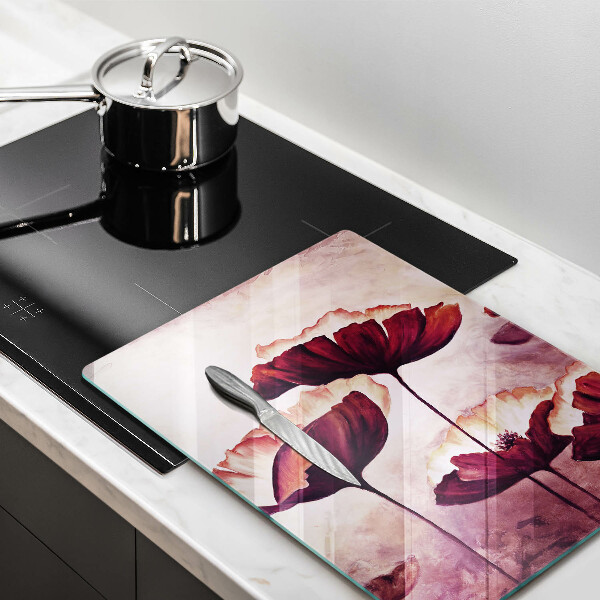 Glas Ceranfeldabdeckung Blumenmalerei