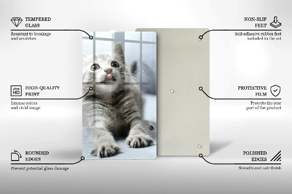 Glas Ceranfeldabdeckung Kleines süßes Kätzchen