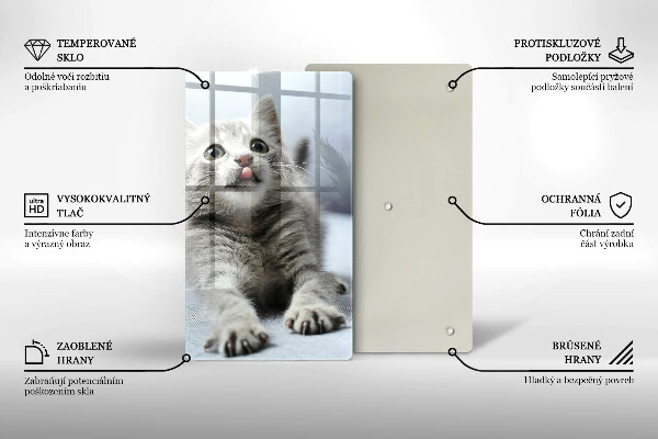 Glas Ceranfeldabdeckung Kleines süßes Kätzchen