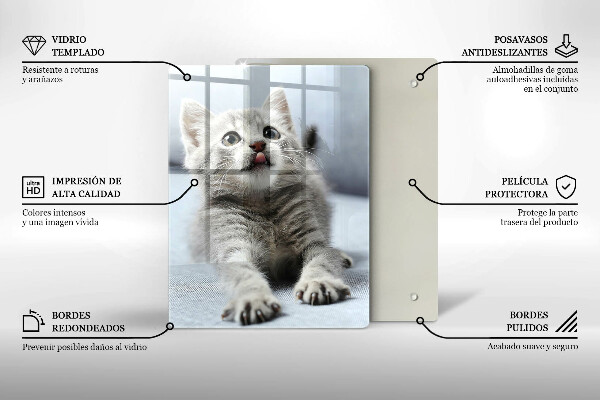 Glas Ceranfeldabdeckung Kleines süßes Kätzchen