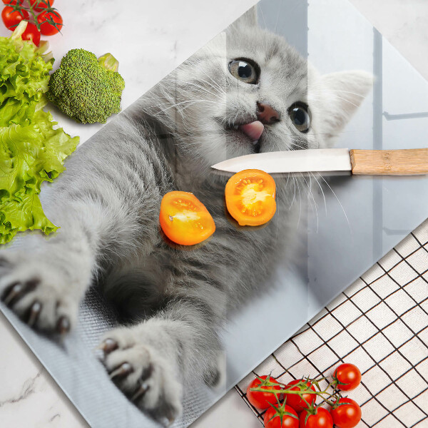 Glas Ceranfeldabdeckung Kleines süßes Kätzchen