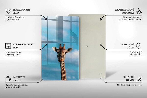 Glas Ceranfeldabdeckung Giraffe und Himmel