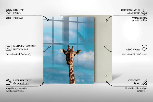 Glas Ceranfeldabdeckung Giraffe und Himmel