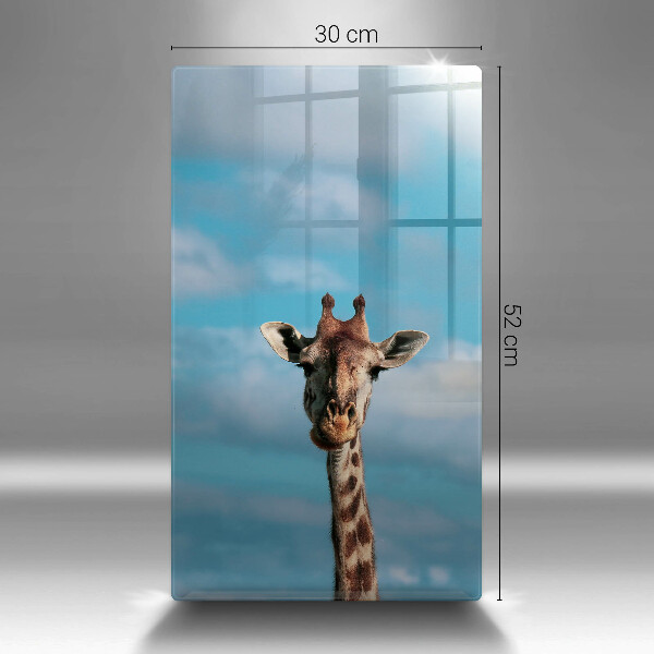 Glas Ceranfeldabdeckung Giraffe und Himmel