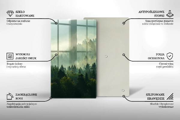 Glas Ceranfeldabdeckung Landschaftsansicht des Waldes