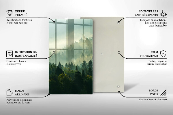 Glas Ceranfeldabdeckung Landschaftsansicht des Waldes