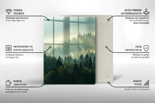 Glas Ceranfeldabdeckung Landschaftsansicht des Waldes