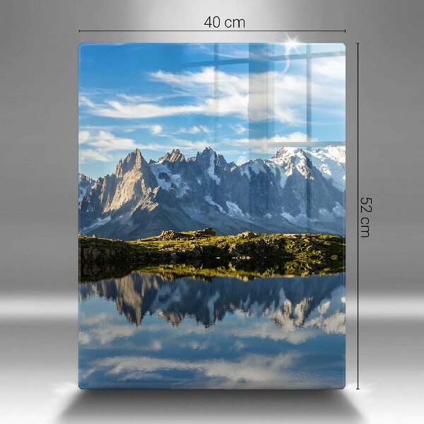 Glas Ceranfeldabdeckung Berglandschaft