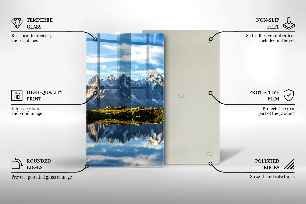 Glas Ceranfeldabdeckung Berglandschaft