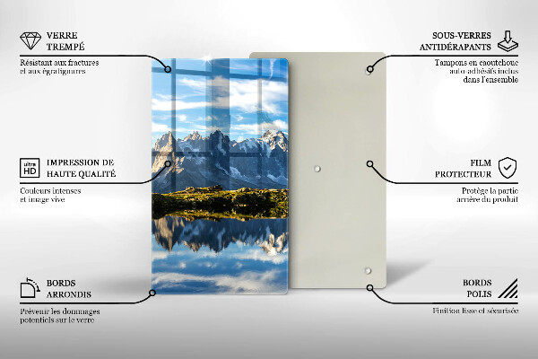 Glas Ceranfeldabdeckung Berglandschaft