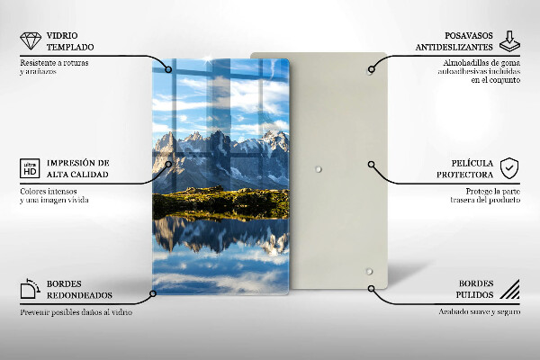 Glas Ceranfeldabdeckung Berglandschaft