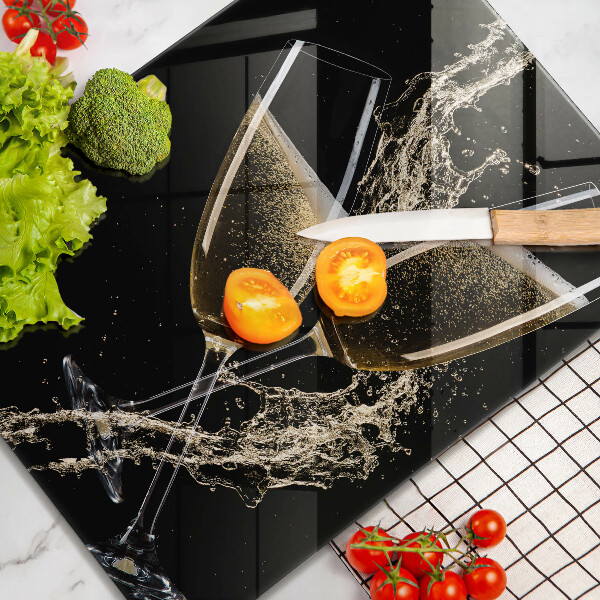 Glas Ceranfeldabdeckung Gläser Champagner