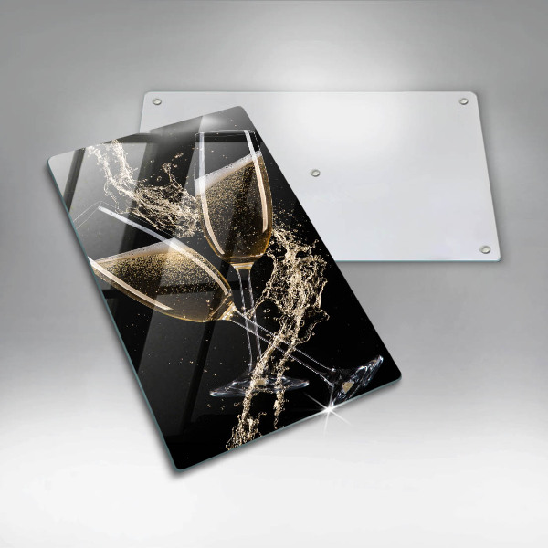 Glas Ceranfeldabdeckung Gläser Champagner
