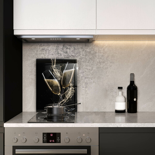 Glas Ceranfeldabdeckung Gläser Champagner