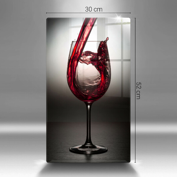 Glas Ceranfeldabdeckung Glas und Rotwein