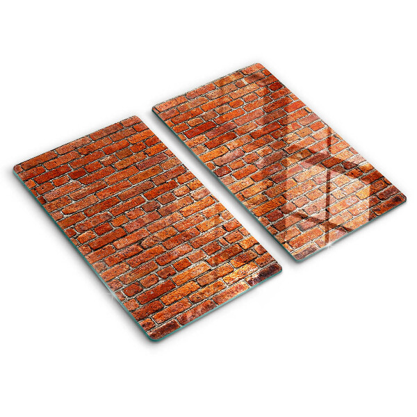 Glas Herdabdeckplatte Wand aus Backsteinmauer