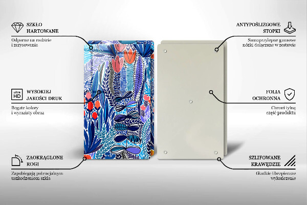 Glas Ceranfeldabdeckung Bemalte Wiese
