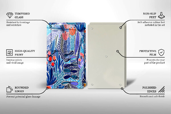 Glas Ceranfeldabdeckung Bemalte Wiese