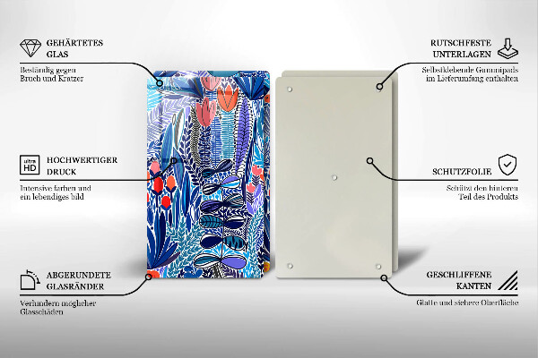 Glas Ceranfeldabdeckung Bemalte Wiese