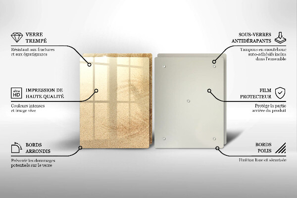 Glas Ceranfeldabdeckung Strandsandurlaub