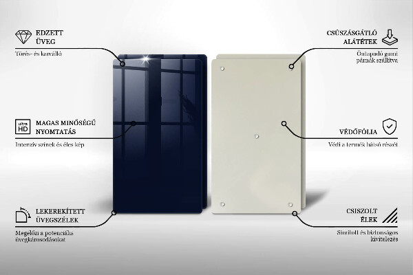 Glas Ceranfeldabdeckung Navy blau