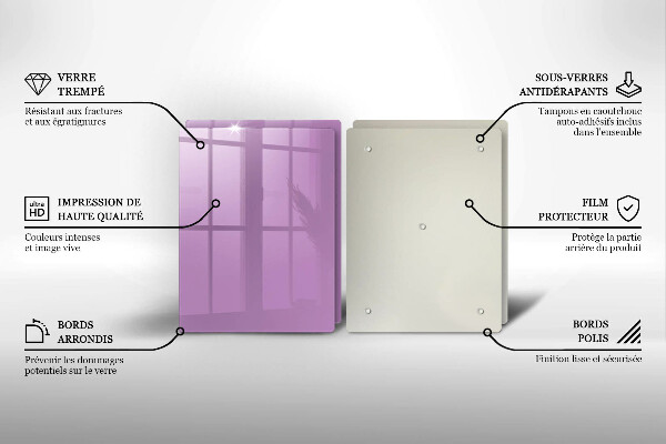 Glas Ceranfeldabdeckung Violette Farbe