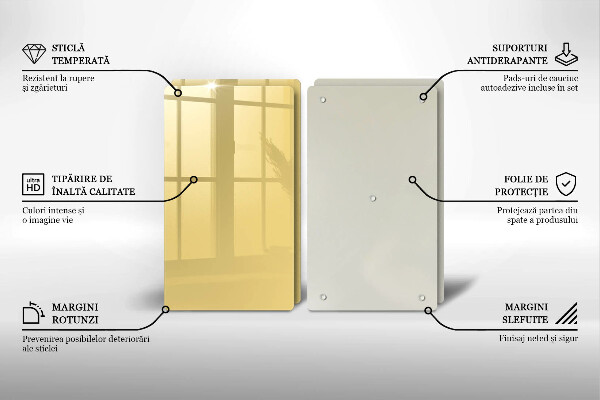 Glas Ceranfeldabdeckung Gelb