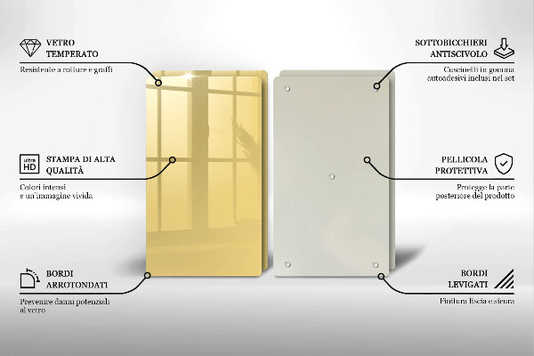 Glas Ceranfeldabdeckung Gelb