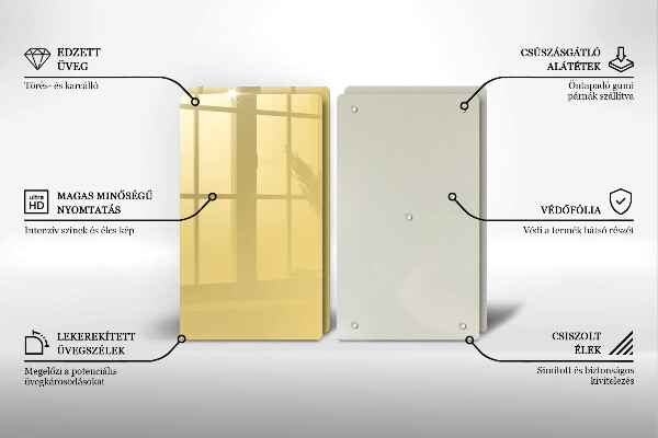 Glas Ceranfeldabdeckung Gelb