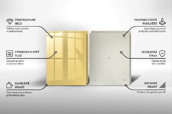 Glas Ceranfeldabdeckung Gelb