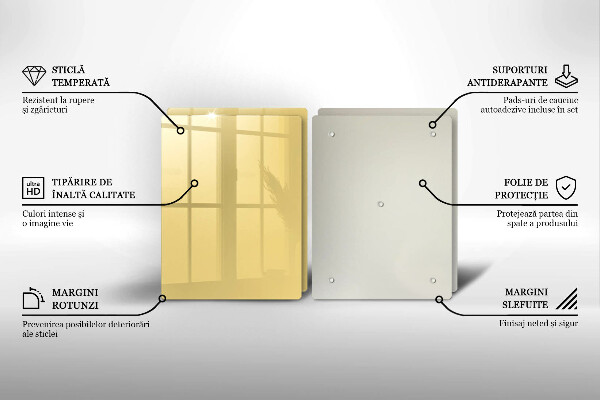Glas Ceranfeldabdeckung Gelb