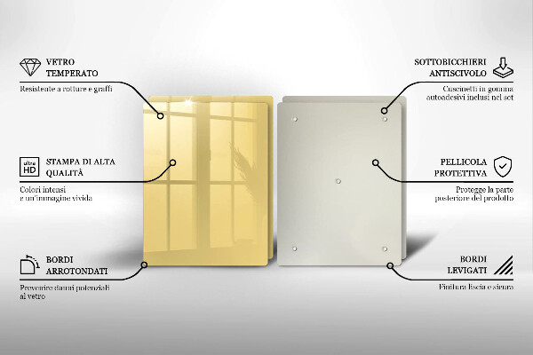 Glas Ceranfeldabdeckung Gelb