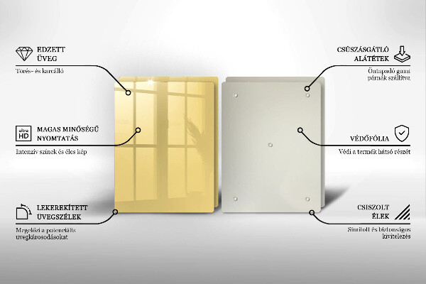 Glas Ceranfeldabdeckung Gelb