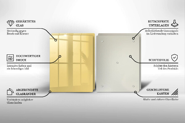 Glas Ceranfeldabdeckung Gelb