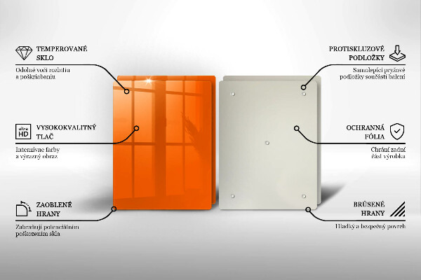 Glas Ceranfeldabdeckung orange Farbe