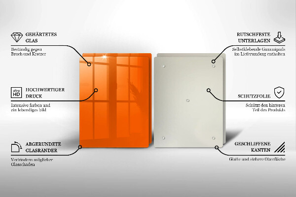 Glas Ceranfeldabdeckung orange Farbe