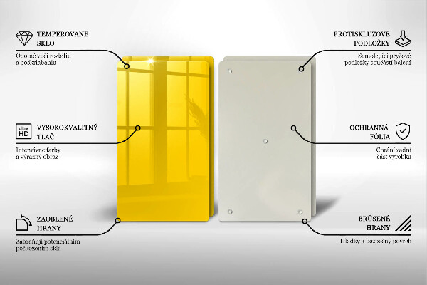 Glas Ceranfeldabdeckung Gelb