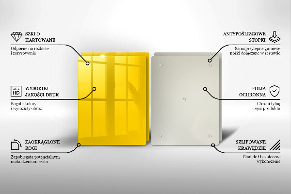 Glas Ceranfeldabdeckung Gelb