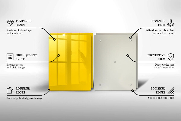 Glas Ceranfeldabdeckung Gelb