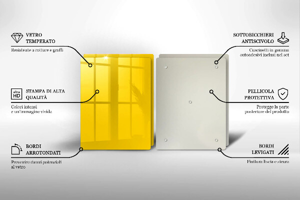 Glas Ceranfeldabdeckung Gelb