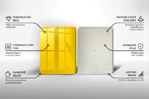 Glas Ceranfeldabdeckung Gelb