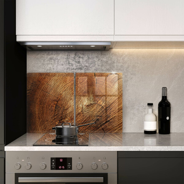 Glas Herdabdeckplatte Holzmaserung des Baumes