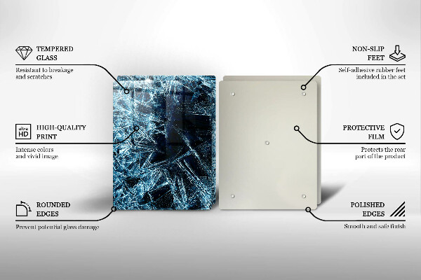 Glas Herdabdeckplatte Struktur aus scharfem Eis