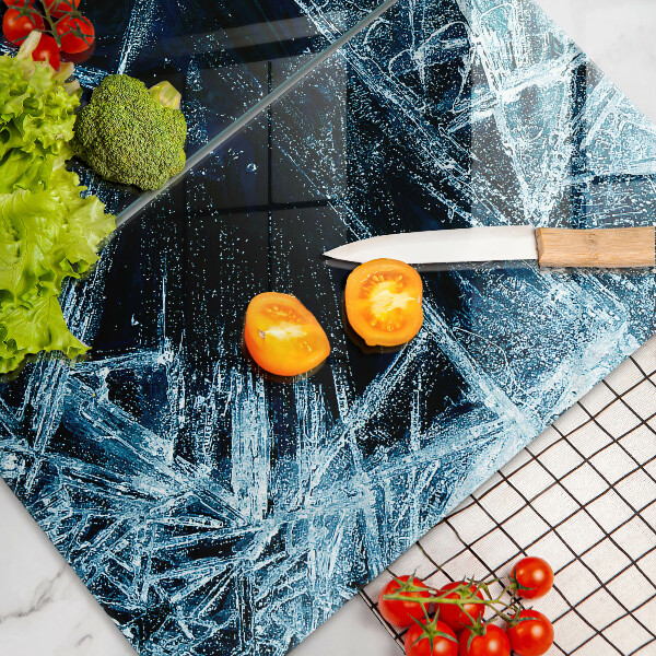 Glas Herdabdeckplatte Struktur aus scharfem Eis