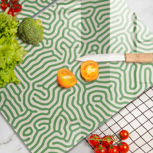 Glas Herdabdeckplatte Abstrakte Linien