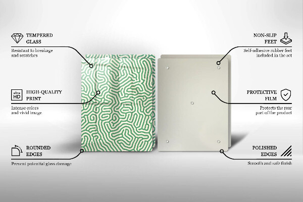 Glas Herdabdeckplatte Abstrakte Linien