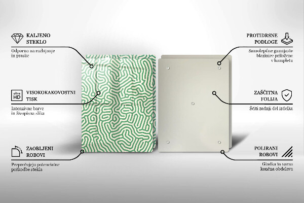 Glas Herdabdeckplatte Abstrakte Linien