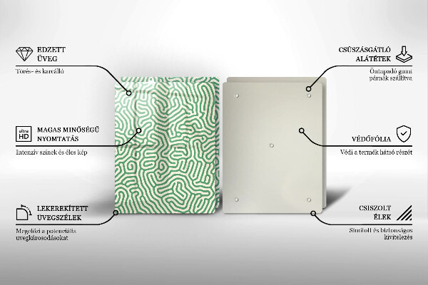 Glas Herdabdeckplatte Abstrakte Linien