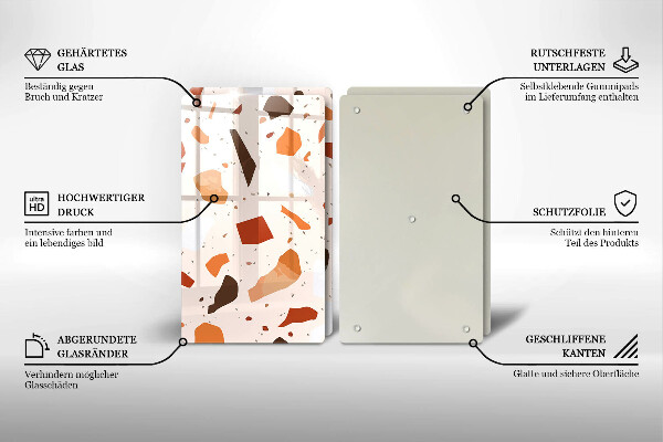 Glas Ceranfeldabdeckung Dekoratives Steinzeug