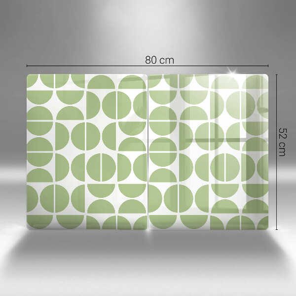 Glas Herdabdeckplatte Muster aus Boho-Formen